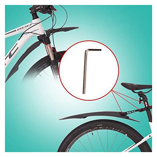 XINGHUA wangzai Store Bike Fender Mudguards Ajuste for Bicicletas Bike Bike Bike Flaps Universal Cubierta Completa Frontal y Trasero de Barro Trasero Ajustable for 24 a 24 a