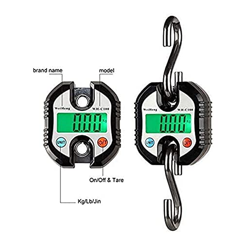 XINTONGSPP Escala de Equipaje, Escalas electrónicas 150kg x 50 g Escala de colgaje Digital, Gancho de Acero Inoxidable Escala de grúa electrónica Equipaje Herramienta de pesaje,A