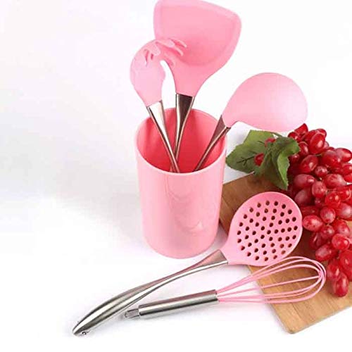 XXDTG Cocina Antiadherente Utensilios de Cocina de Silicona Espátula Cuchara Cucharón Egg Beaters Pala Utensilios de repostería Gadgets Vajillas Accesorios