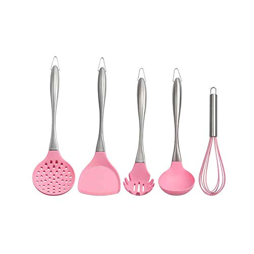 XXDTG Cocina Antiadherente Utensilios de Cocina de Silicona Espátula Cuchara Cucharón Egg Beaters Pala Utensilios de repostería Gadgets Vajillas Accesorios