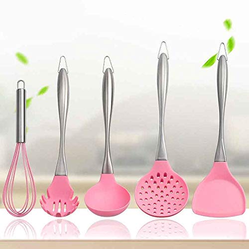 XXDTG Cocina Antiadherente Utensilios de Cocina de Silicona Espátula Cuchara Cucharón Egg Beaters Pala Utensilios de repostería Gadgets Vajillas Accesorios