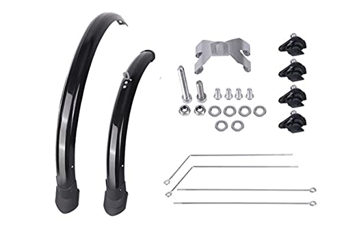 YANGSTOR 16 20 Pulgadas Plegable Bicicleta Mudguard Fender Doble Spinging Ajustable Bike Wings Ajuste para 412 Dahon V Dahon V Disc El Freno de Freno Bicicleta (Color : 16inch D Black)