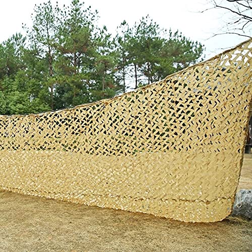 YANGUANG Red de Camuflaje del Ejército 3x4m 5x6m Red de Camuflaje Amarillo Sombra Red de Protección Solar para Caza Militar Disparos Ocultar Coche Pesca Decoración de Jardín(Size:6x6M/19.6x19.6FT)