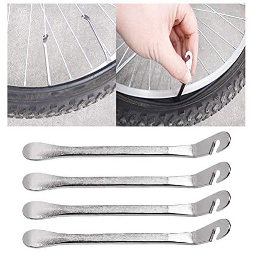 YANSHON Ruedas Palancas Neumáticos de Bicicleta 4PCS Llaves de Palanca Bicicleta, Removedor Llantas de Bicicleta, Desmontadores Neumáticos Removedor Bicicletas, Kit Palancas de Reparación Ruedas