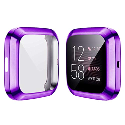 YANTAIAN para Fitbit Versa 2 Revestimiento del TPU Shell Protector Allinclusive (Color : Púrpura)