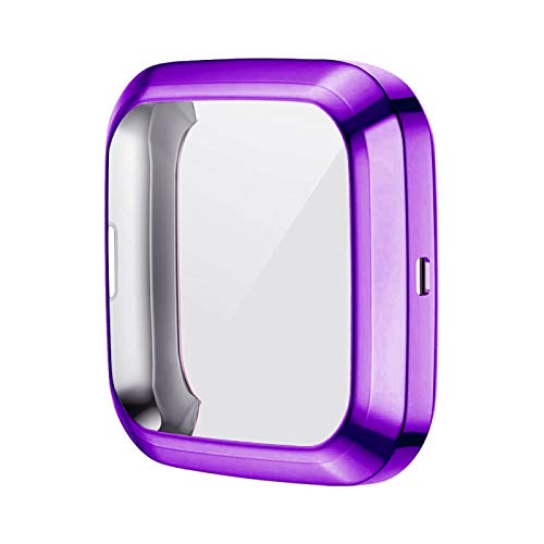 YANTAIAN para Fitbit Versa 2 Revestimiento del TPU Shell Protector Allinclusive (Color : Púrpura)