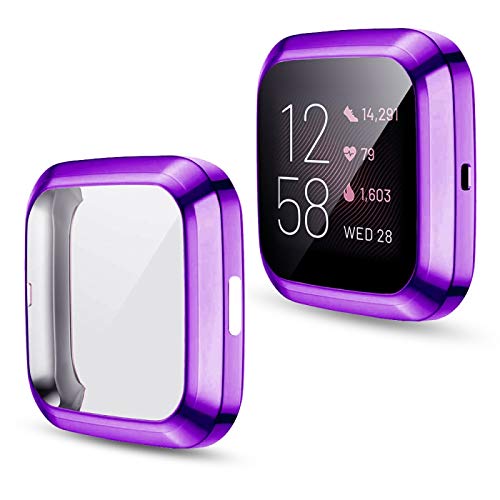 YANTAIAN para Fitbit Versa 2 Revestimiento del TPU Shell Protector Allinclusive (Color : Púrpura)
