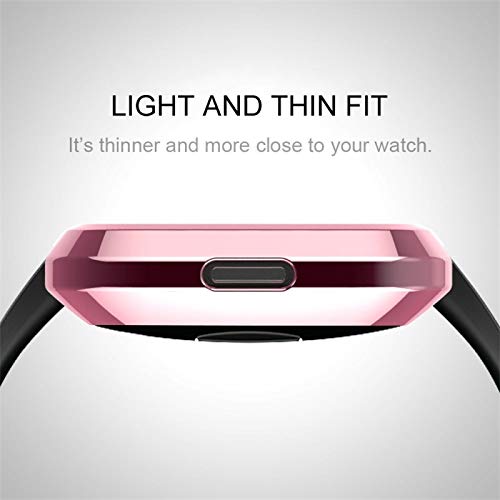 YANTAIAN Smart Watch Soft TPU Funda Protectora para Fitbit Versa (Color : Rose Red)