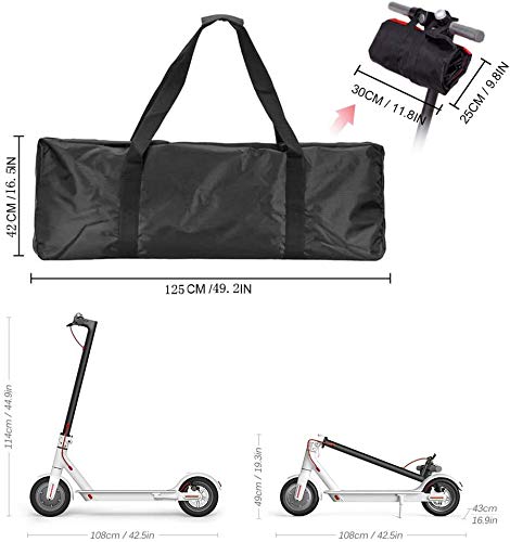 YHTSPORT Portable Oxford Paño Scooter Bolsa Eléctrica Skateboard Bolsa de Transporte para Compatible con Xiaomi Pro MiJia M365 y Scooter 1S Ninebot ES y G30 MAX 125 * 42 * 26 cm