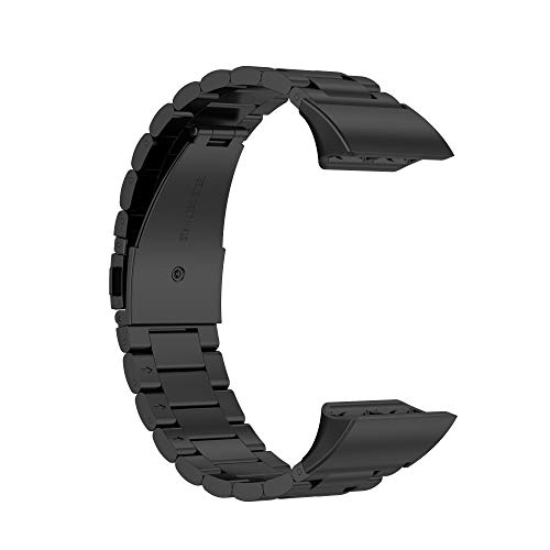 Yikamosi Compatible con Garmin Forerunner 35 Correa/Forerunner 30 Correa,liberación rápida Pulsera de Acero Inoxidable Pulsera de Repuesto para Garmin Forerunner 35/Forerunner 30,Negro