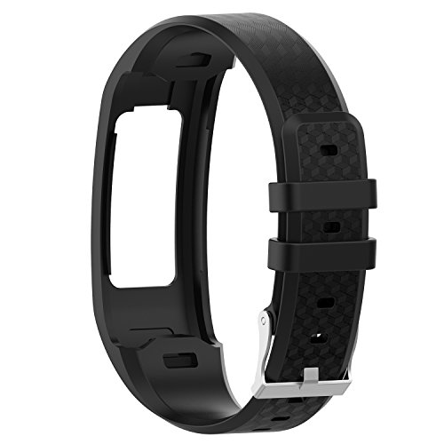 Yikamosi Compatible con Garmin vivofit 1/vivofit 2 Correa,de Silicona Suave Correa de Reloj Respirable Reemplaz Atar con Correa para Garmin vivofit 1/vivofit 2(Large,Balck+White)