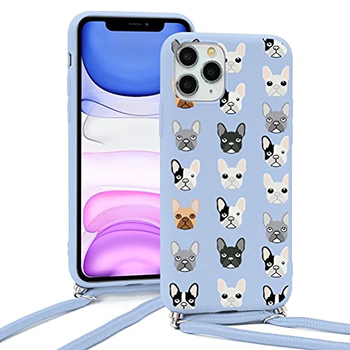 Yoedge Funda Compatible con Realme 8 4G 6,4 Pulgada Carcasa con Cuerda, TPU Siliconae Bumper Moda Case Antigolpes Correa Ajustable Anti Arañazos Protector Funda para Realme 8 Pro 4G, Perro