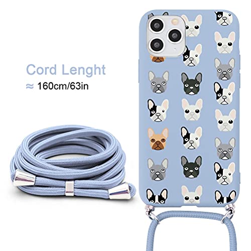 Yoedge Funda Compatible con Realme 8 4G 6,4 Pulgada Carcasa con Cuerda, TPU Siliconae Bumper Moda Case Antigolpes Correa Ajustable Anti Arañazos Protector Funda para Realme 8 Pro 4G, Perro