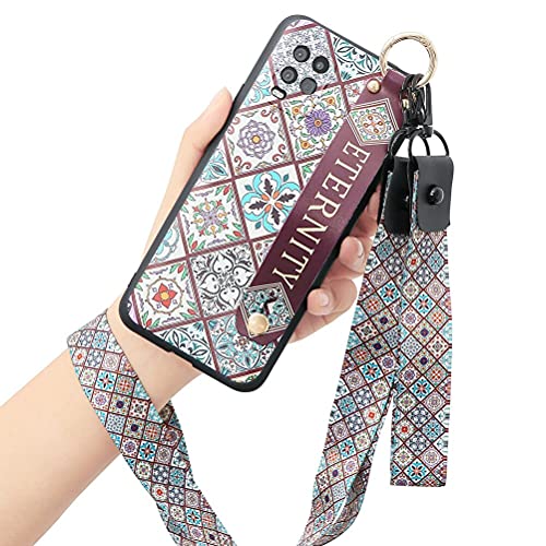 Yoedge Wristband Funda para Xiaomi Redmi Note 9 Pro/Note 9s 6,67 Pulgada Carcasa con Collar, Suave Correa de muñeca Soporte contraportada Siliconae Antigolpes Xiaomi Redmi Note 9s 9 MAX, púrpura