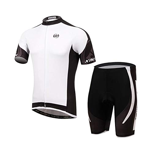 YOUCAI Hombre Traje de Ciclismo Conjunto Ciclismo Verano Traje Bicicleta Camiseta Maillot y Culotte con 3D Gel Pad para MTB, Spinning Bicicleta de Carretera 4