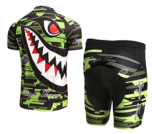 YUWELL Ropa de ciclismo de algodón resistente al viento y pantalones cortos Quick Dry con diseño de diente de gel 3D Sharp para el caballo acolchado 2XL