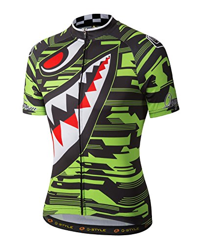 YUWELL Ropa de ciclismo de algodón resistente al viento y pantalones cortos Quick Dry con diseño de diente de gel 3D Sharp para el caballo acolchado 2XL