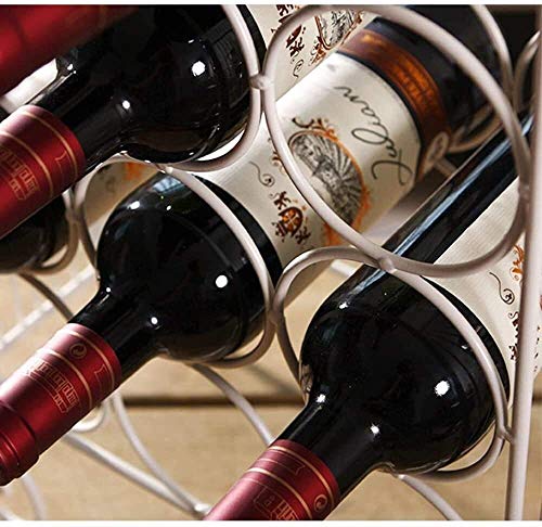 YZ-YUAN Vitrinas Vinoteca 12 Botellas - Hierro Forjado Wine Rack Decoración de Sala de Estar Restaurante Estante de Almacenamiento de Vino Continental Almacenamiento Negro de Gran Capacidad