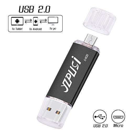 YZPUSI Android Micro USB Pendrive OTG, USB 2.0 64gb USB Memoria Flash Drive Dual Doble Transforma Flash Drive Memory Externa Compatible con PC, Huawei Smartphones, Tableta