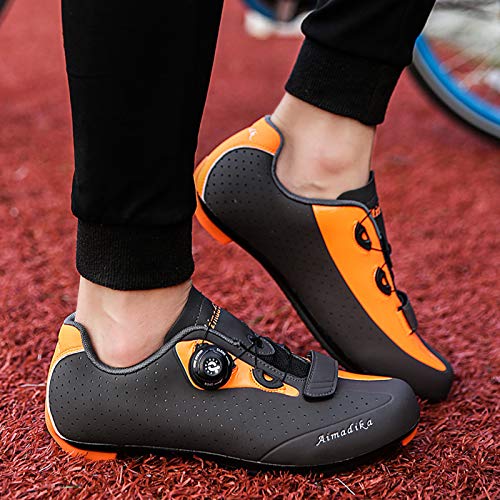 Zapatilla de Ciclismo Hombre Mujer Zapatillas de Ciclismo para Adultos Zapatos de Bicicleta de Carretera con Autobloqueo Zapatillas de Bicicleta de Carretera y Montaña Transpirable para Bicicleta