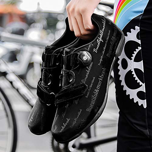 Zapatilla de Ciclismo Hombre para Carretera y Montaña Zapatilla de Ciclismo Zapatos de Bicicleta de Carretera Hombre Zapatillas de Bicicleta de Montaña Transpirables Calzado para Bicicletas Inter