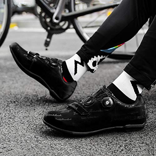 Zapatilla de Ciclismo Hombre para Carretera y Montaña Zapatilla de Ciclismo Zapatos de Bicicleta de Carretera Hombre Zapatillas de Bicicleta de Montaña Transpirables Calzado para Bicicletas Inter