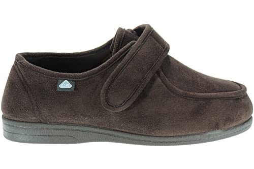 Zapatillas Ancho Especial - Marca Celia Ruiz - Wallaby - Antibacterianas Sanitized - Diabéticos - Posoperatorio - Ajuste Adaptable - Ancho Ajustable - Hombre Mujer Unisex Marrón Talla 47