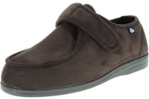 Zapatillas Ancho Especial - Marca Celia Ruiz - Wallaby - Antibacterianas Sanitized - Diabéticos - Posoperatorio - Ajuste Adaptable - Ancho Ajustable - Hombre Mujer Unisex Marrón Talla 47