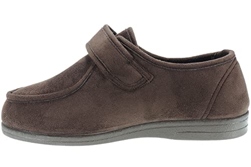 Zapatillas Ancho Especial - Marca Celia Ruiz - Wallaby - Antibacterianas Sanitized - Diabéticos - Posoperatorio - Ajuste Adaptable - Ancho Ajustable - Hombre Mujer Unisex Marrón Talla 47