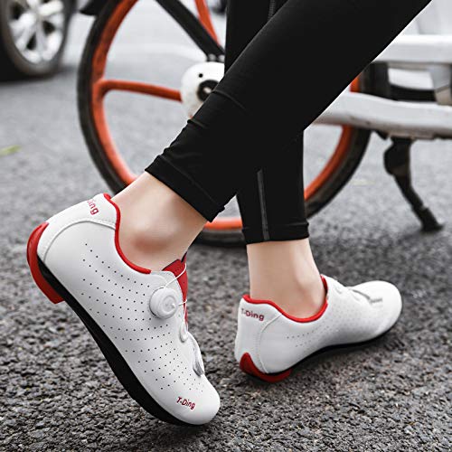 Zapatillas Bicicleta Montaña Hombre Zapatillas de Bicicleta Unisex, Calzado Deportivo de MTB Transpirable Zapatos de Ciclismo para Carretera Zapatillas de Deporte al Aire Libre para Bicicleta de