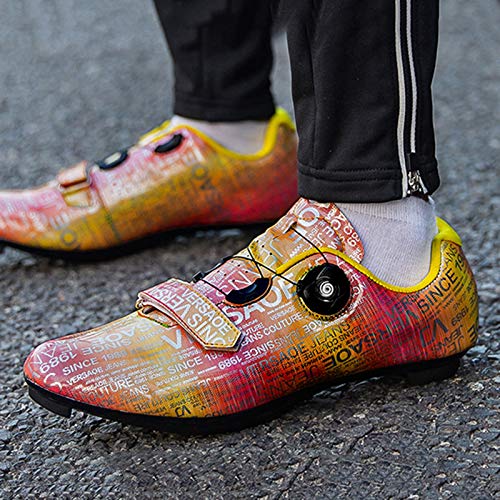 Zapatillas Ciclismo MTB Hombre Zapatilla de Ciclismo Hombre Zapatos de Bicicleta de Carretera Calzado Deportivo de MTB Transpirable Zapatillas de Deporte al Aire Libre Antideslizante Zapatillas d