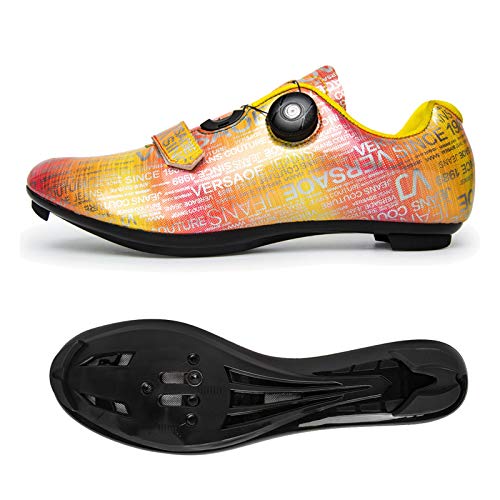 Zapatillas Ciclismo MTB Hombre Zapatilla de Ciclismo Hombre Zapatos de Bicicleta de Carretera Calzado Deportivo de MTB Transpirable Zapatillas de Deporte al Aire Libre Antideslizante Zapatillas d