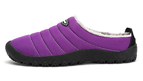 Zapatillas de Casa para Mujer Invierno Interior Exterior Antideslizantes Slippers,Morado,40