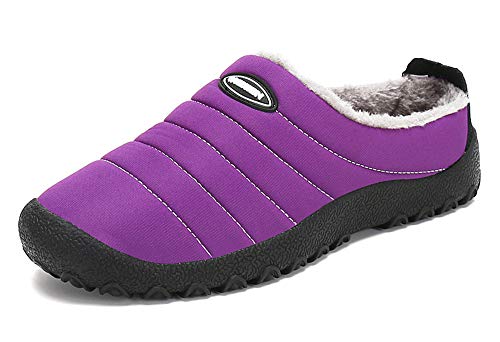 Zapatillas de Casa para Mujer Invierno Interior Exterior Antideslizantes Slippers,Morado,40