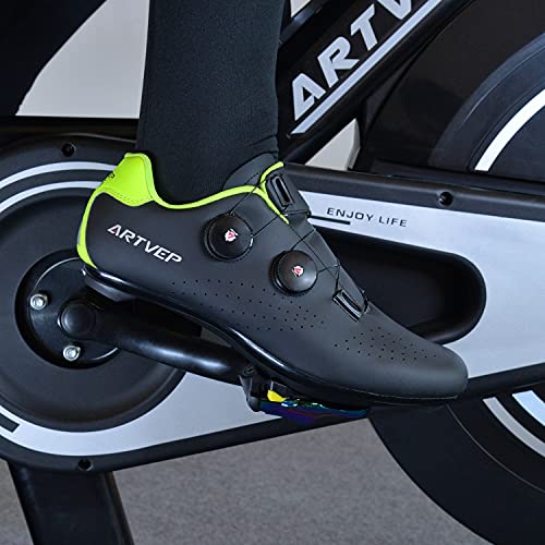 Zapatillas de Ciclismo para Hombre Zapatillas de Bicicleta de Carretera para Mujer compatibles con Look SPD SPD-SL Delta Cleats Zapatillas de Spinning para Interiores Exteriores Vistoso255