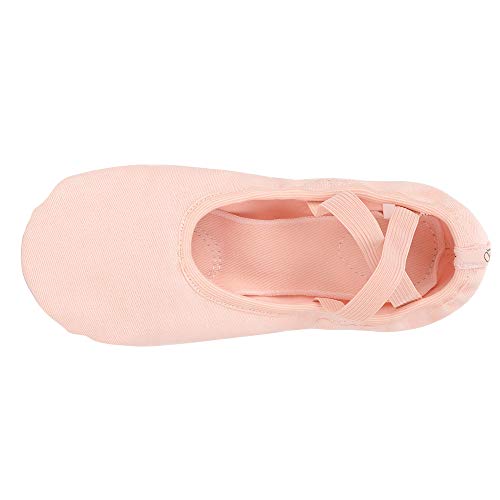 Zapatillas de Danza Elástico Media Punta Zapatos de Ballet Baile Suela Partida de Cuero para Niñas y Mujer 39