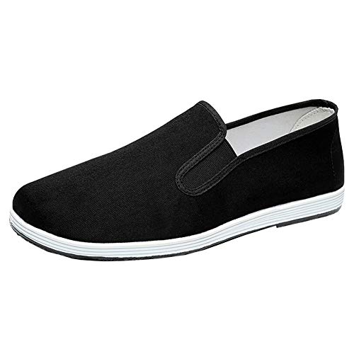 Zapatillas de Estilo Chino Kung Fu Artes Marciales Zapatos Tai Chi Suela de Goma Unisex Negro Tamaño EU 45