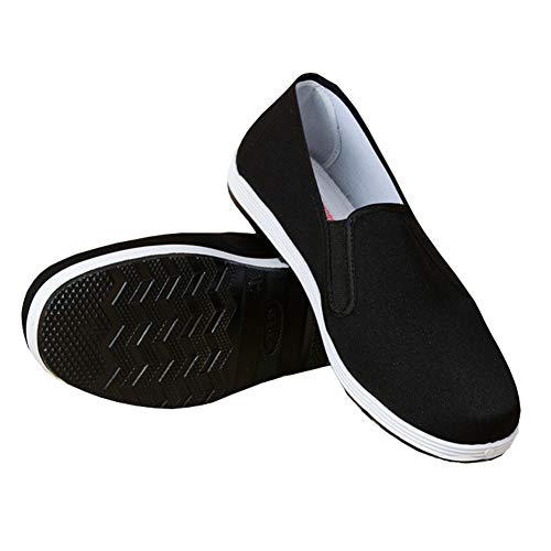 Zapatillas de Estilo Chino Kung Fu Artes Marciales Zapatos Tai Chi Suela de Goma Unisex Negro Tamaño EU 45