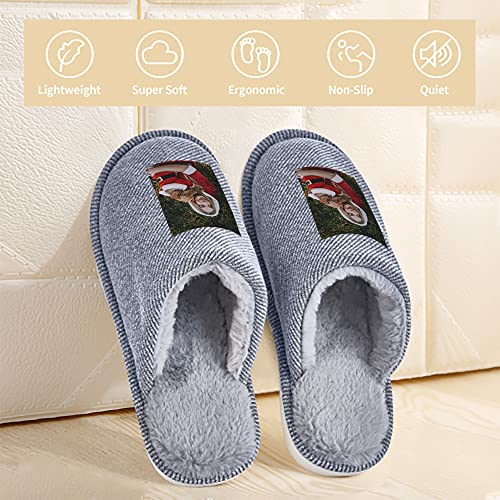 Zapatillas Personalizadas para Mujer Zapatillas de casa para Hombre Regalo Nombre Personalizado Foto Zapatillas de Invierno Casa Confort Zapatillas Forradas de Felpa para Interior y Exterior