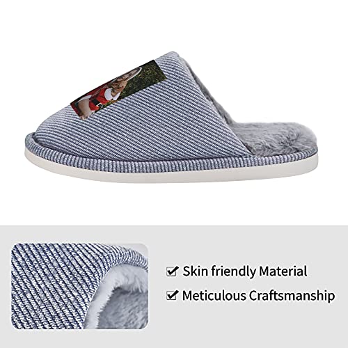 Zapatillas Personalizadas para Mujer Zapatillas de casa para Hombre Regalo Nombre Personalizado Foto Zapatillas de Invierno Casa Confort Zapatillas Forradas de Felpa para Interior y Exterior