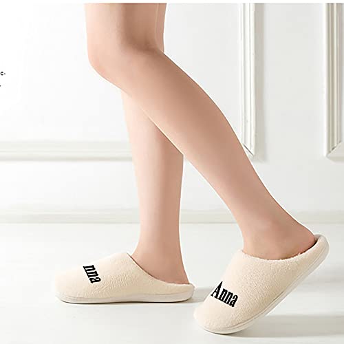 Zapatillas Personalizadas para Mujer Zapatillas Personalizadas Añada su Imagen Foto Diseño de Texto Calzado Antideslizante Suave Casa Zapatos de Invierno Zapatilla de Punta Cerrada