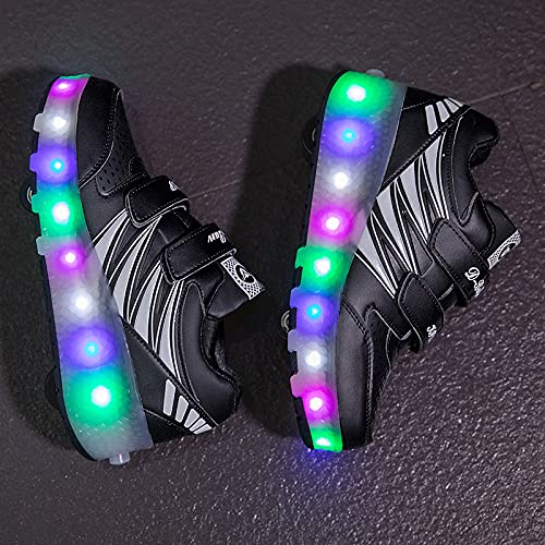 Zapatillas Ruedas niña y niño Zapatillas con Luces niña Zapatos con Ruedas LED Roller Skate Shoes Zapatos Brillantes Se Puede con Ruedas Automática Calzado de Skateboarding