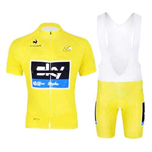 ZCFXJiTuanYZ Deportes al Aire Libre Traje de Jersey Ciclismo Ropa Deportiva Camisa de Manga Corta Correa Pantalones Cortos Transpirable y de Secado rápido Primavera y Verano