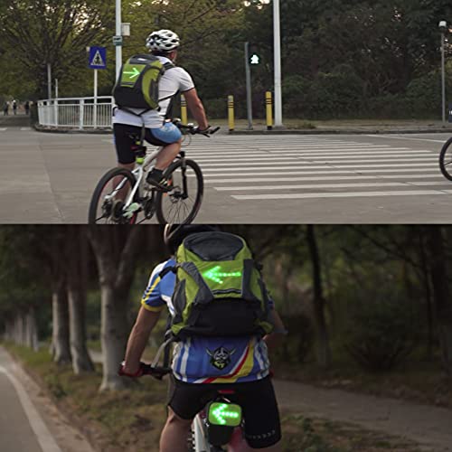 ZCVB Mochila De Ciclismo De Seguridad con Luz De Señal LED De Advertencia De Luz, Bicicleta Daypack De Intermitente Reflectante Impermeable Iluminación Sostenible Durante 48 Horas