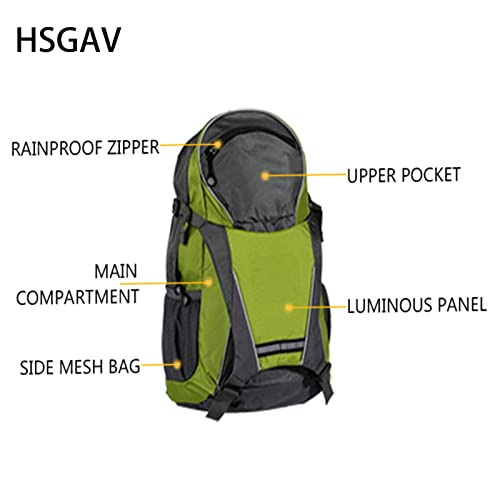 ZCVB Mochila De Ciclismo De Seguridad con Luz De Señal LED De Advertencia De Luz, Bicicleta Daypack De Intermitente Reflectante Impermeable Iluminación Sostenible Durante 48 Horas