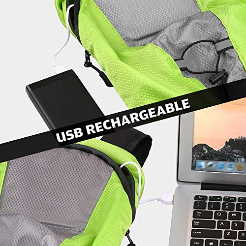 ZCVB Mochila LED Luz De Señal De Giro De Bicicleta Mochila De Ciclismo Mochila De Bicicleta Impermeable Chaleco Reflectante De Seguridad para Hombres Mujeres Correr De Noche Caminar,Amarillo