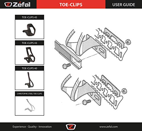 ZEFAL Christophe - Ganchos para Pedales (Metal, 2 Unidades) Chrom Talla:AB 42