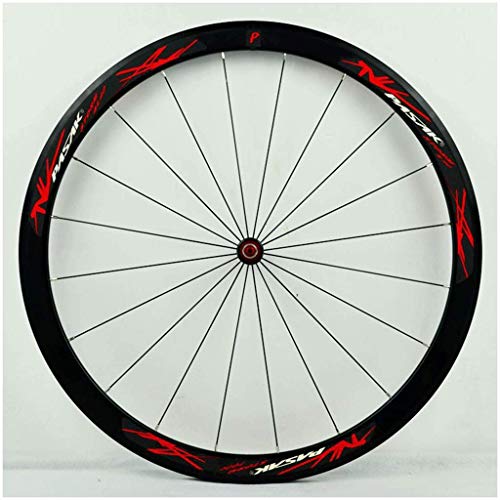 ZHTY Rueda de Bicicleta 700c Juego de Ruedas de Bicicleta de Carretera Llanta de aleación de Doble Pared 40 mm Freno de rodamiento Sellado C/V Juego de Ruedas de Bicicleta QR de 7-11 velocidades