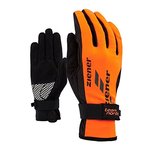 Ziener Team Sprint Poison Guantes, Hombre, Naranja, 8.5