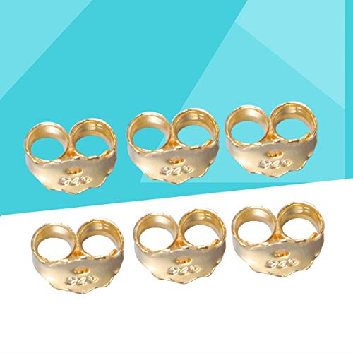 ZIYUMI Earring Backs Golden Ear Locking for Stud Ear Rings Earring Safety Backs 6pcs 5mm